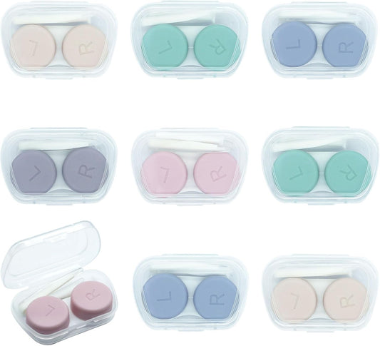 8 Pack Cute Contact Lens Case,Portable Eye Contact Case with Applicator Tool and Tweezers Remover Tool V1258-DP02-D-122