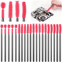 20Pcs Sewing Machine Cleaning Brushes,4 Different Type Reusable Silicone Long Handle Dense Bristles Cleaning V1258-DP02-D-125