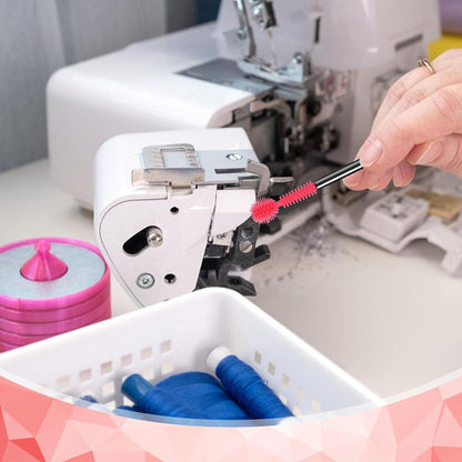 20Pcs Sewing Machine Cleaning Brushes,4 Different Type Reusable Silicone Long Handle Dense Bristles Cleaning V1258-DP02-D-125