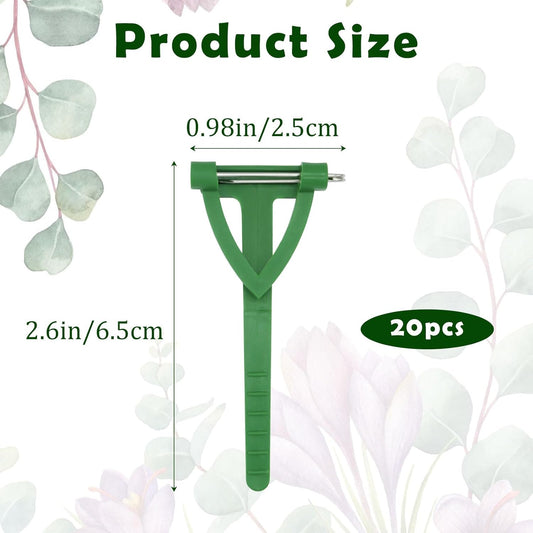 20Pcs Boutonniere Pins,Plastic Corsage Clips T-Shaped Floral Fasteners for Weddings,Proms & Events - V1258-DP02-D-128