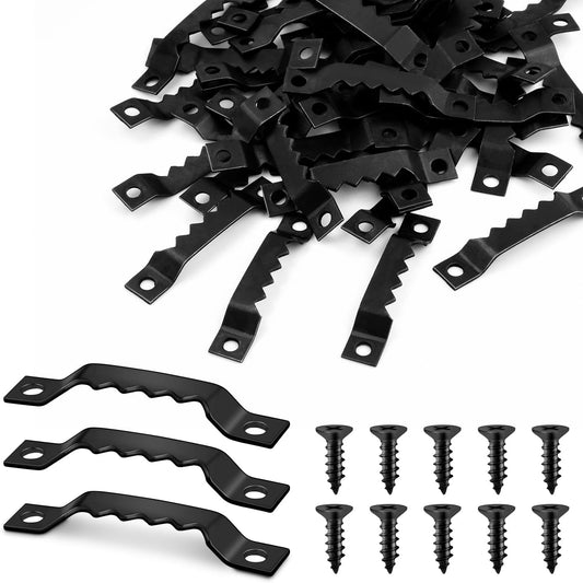50 Sets Sawtooth Picture Hanger, Picture Frame Hangers with Screws for Photos Canvas Clock Wood Frame V1258-DP02-D-13