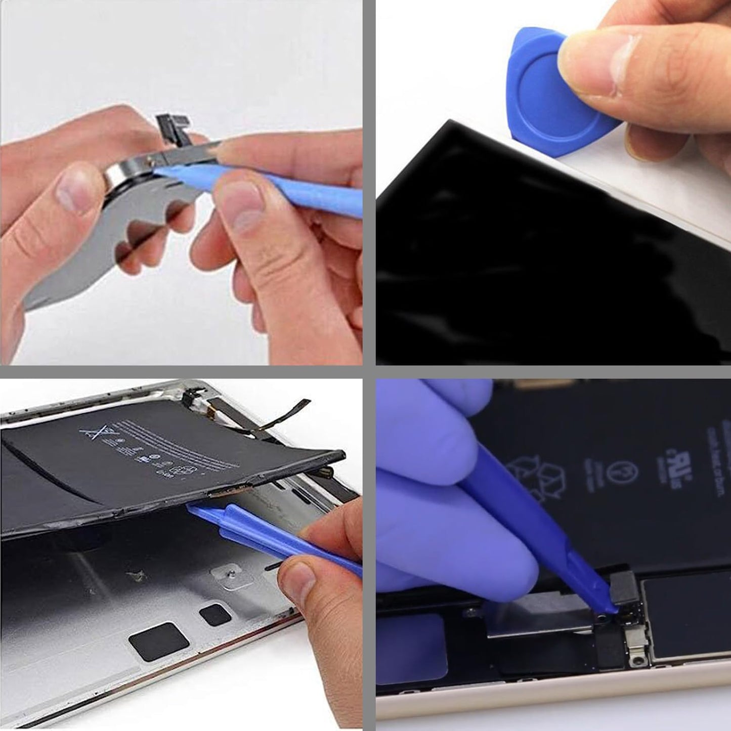 Phone Repair Tool Kit with Sharp-Edge Metal Spudger, 2 Plastic Pry Tools, 5 Triangle Picks for iPhone iPad V1258-DP02-D-134