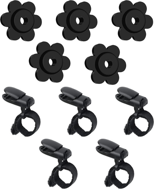 HOOSUN 10 Pack Garden Flags Clips And Stoppers,Tiger Clips For Garden Flag Holder,Rubber Stoppers Yard Flag V1258-DP02-D-136