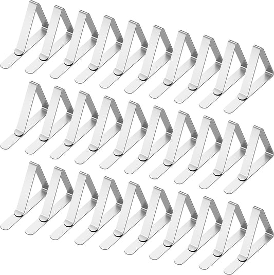 30 Packs Tablecloth Clips Table Cloth Holder Clips,Stainless Steel Outdoor Table Cloths Clip for Picnic V1258-DP02-D-137
