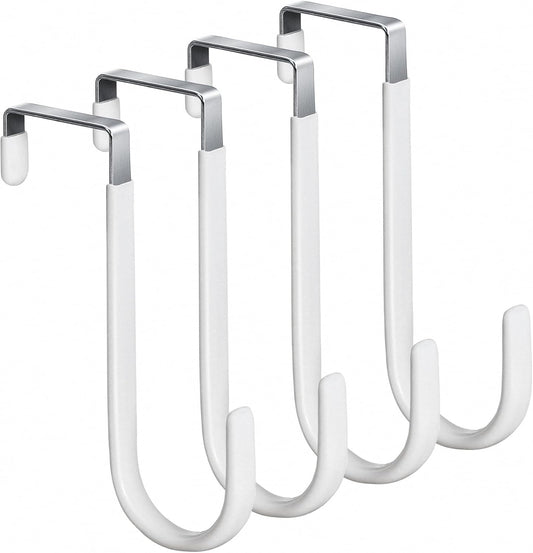 HOOSUN 4 Pack Over The Door Hooks,5 in Hooks for Hanging Heavy Duty Door Hanger,Towel Hanger Hook V1258-DP02-D-138
