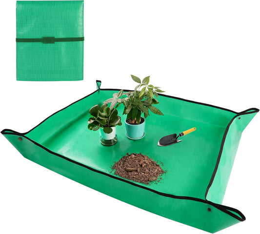 HOOSUN Repotting Mat for Indoor Plants,Portable Foldable Transplanting Potting Soil Tray,39.5"X31.5" V1258-DP02-D-139