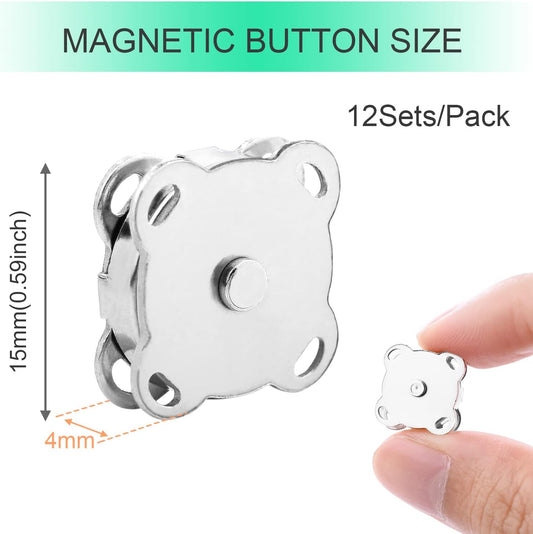 Magnetic Snaps Buttons Plum Magnetic Snap Closures for Purses Bags Clothes Handbags Scrapbooking,Magnetic V1258-DP02-D-14