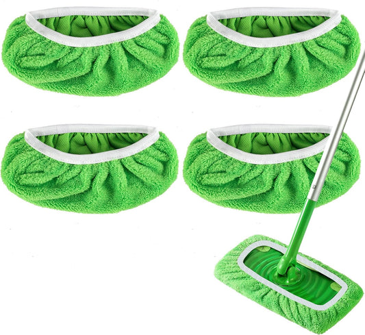 Reusable Microfiber Mop Pads for Swiffer Sweeper Mop - Dry Sweeping Cloths & Wet Mopping Cloths for Household V1258-DP02-D-146