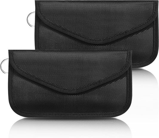 2 Pack Faraday Bag for Cell Phones and Car Key, Signal Blocker Pouch, Anti-Tracking, RFID Signal Blocking, V1258-DP02-D-150