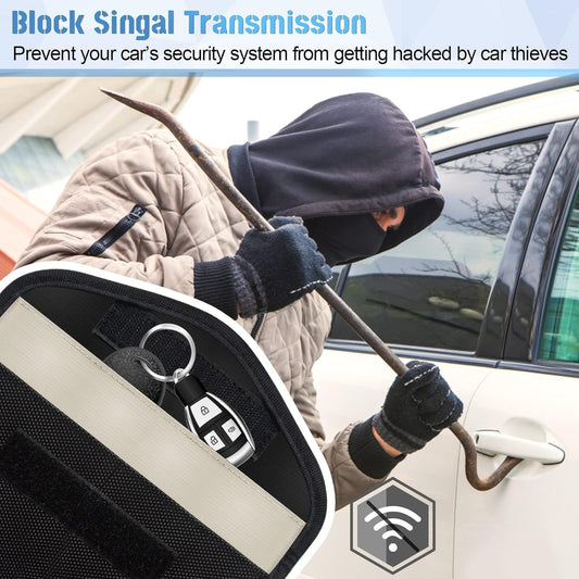 2 Pack Faraday Bag for Cell Phones and Car Key, Signal Blocker Pouch, Anti-Tracking, RFID Signal Blocking, V1258-DP02-D-150