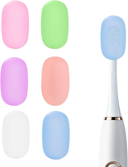 6 Pcs Toothbrush Covers Toothbrush Covers Caps, Replaceable Electric Toothbrush Head Cover Silicone V1258-DP02-D-151