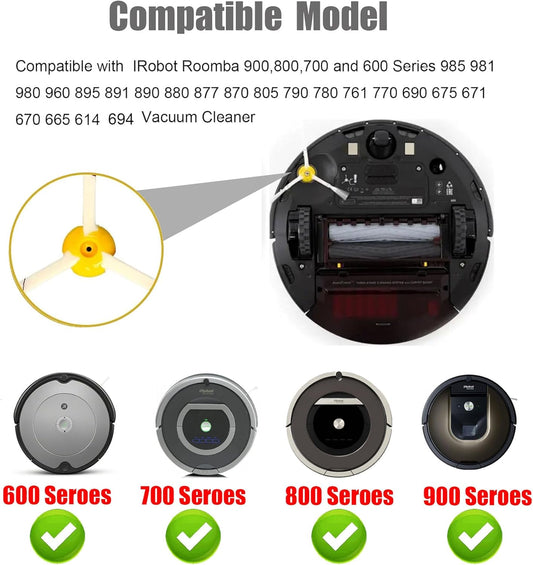 Side Brush Replacement for IRobot Roomba 900,800,700 and 600 Series 960 980 985 860 870 877 880 890 891 895 V1258-DP02-D-155