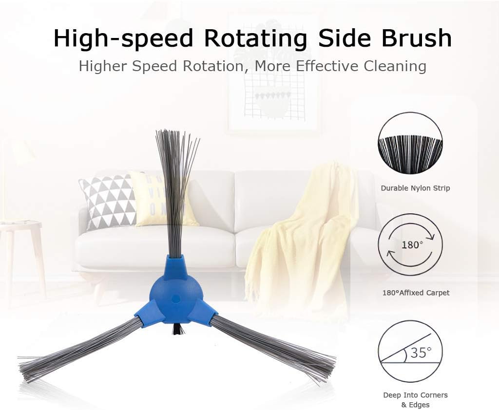 Side Brush Replacement for Eufy RoboVac 11S, RoboVac 12,RoboVac 15C, RoboVac 30, RoboVac 30C, RoboVac 35C V1258-DP02-D-156