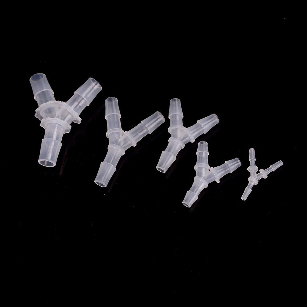 Plastic Barb Equal Y Tee 1/2" hose ID Polypropylene pipe connectors Plastic Joint Splicer Mender Adapter V1258-DP02-D-164