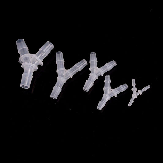 Plastic Barb Equal Y Tee 1/2" hose ID Polypropylene pipe connectors Plastic Joint Splicer Mender Adapter V1258-DP02-D-164