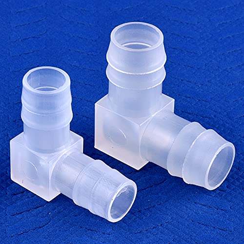 Plastic 1/4" Hose ID 90 Degree Elbow Barb Fitting, 6 Pcs Equal Barbed Joint Splicer Mender Adapter Union V1258-DP02-D-165