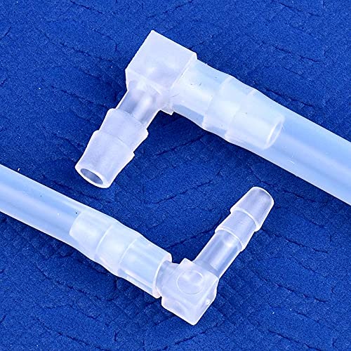 Plastic 1/4" Hose ID 90 Degree Elbow Barb Fitting, 6 Pcs Equal Barbed Joint Splicer Mender Adapter Union V1258-DP02-D-165