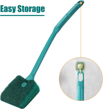 Fish Tank Cleaning Tools, Aquarium Double Sided Sponge Brh, Algae Scraper Cleaner with Long Handle V1258-DP02-D-168