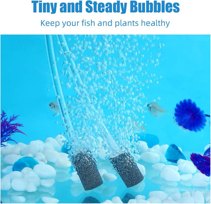 Aquarium Air Stones 1 inch 12 Pack, Bubble Stone, Aerator Bubble Differ, Air Pump Accessories for Aquariums, V1258-DP02-D-169
