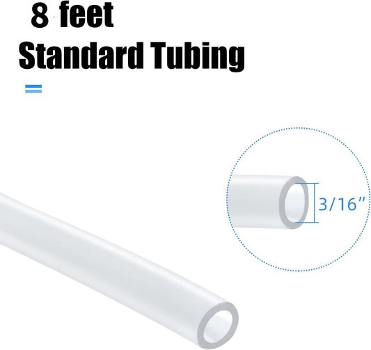Aquarium Tubing 8 Feet, Airline Tubing, Standard 3/16" Air Hose for Fish Tank Air Pump,Hydroponics and V1258-DP02-D-171