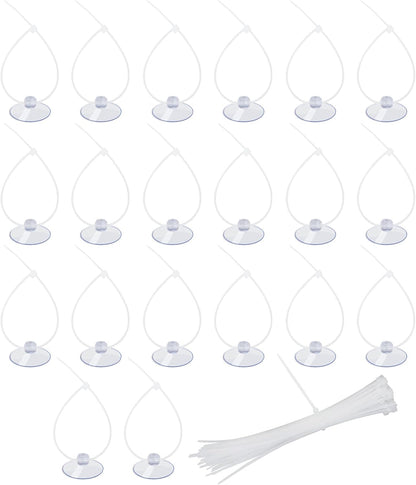 20 Pack Suction Cups with 40 Zip Ties for Aquarium Fish Tank Decoration Moss Shrimp Nest V1258-DP02-D-174