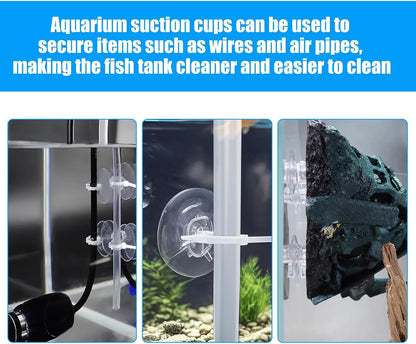 20 Pack Suction Cups with 40 Zip Ties for Aquarium Fish Tank Decoration Moss Shrimp Nest V1258-DP02-D-174