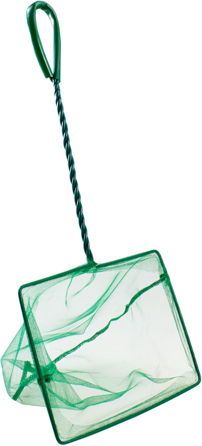 8 Inch Aquarium Fish Net, Wastes Skimming Cleaning Tool with Firm Handle for Fish Tanks Small Ponds V1258-DP02-D-175