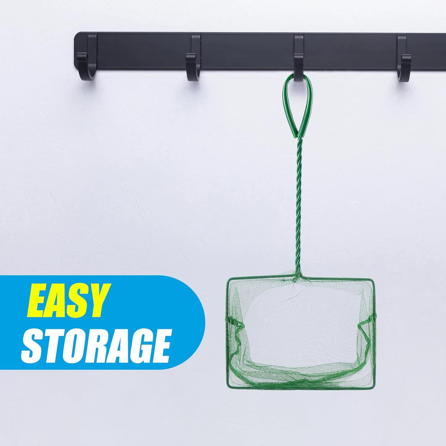 8 Inch Aquarium Fish Net, Wastes Skimming Cleaning Tool with Firm Handle for Fish Tanks Small Ponds V1258-DP02-D-175