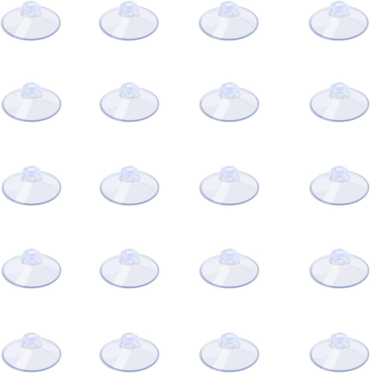 20 Packs Suction Cups 0.8 Inch Clear Sucker Pads Without Hook for Glass Home Organization Decoration V1258-DP02-D-183