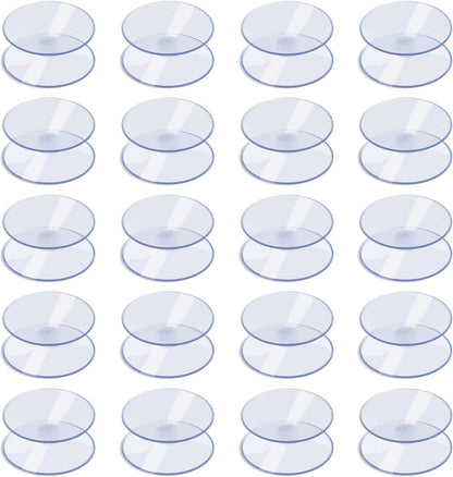 20 Pack 0.8 Inch Double Sided Suction Cups for Glass Table Top Home Organization V1258-DP02-D-185