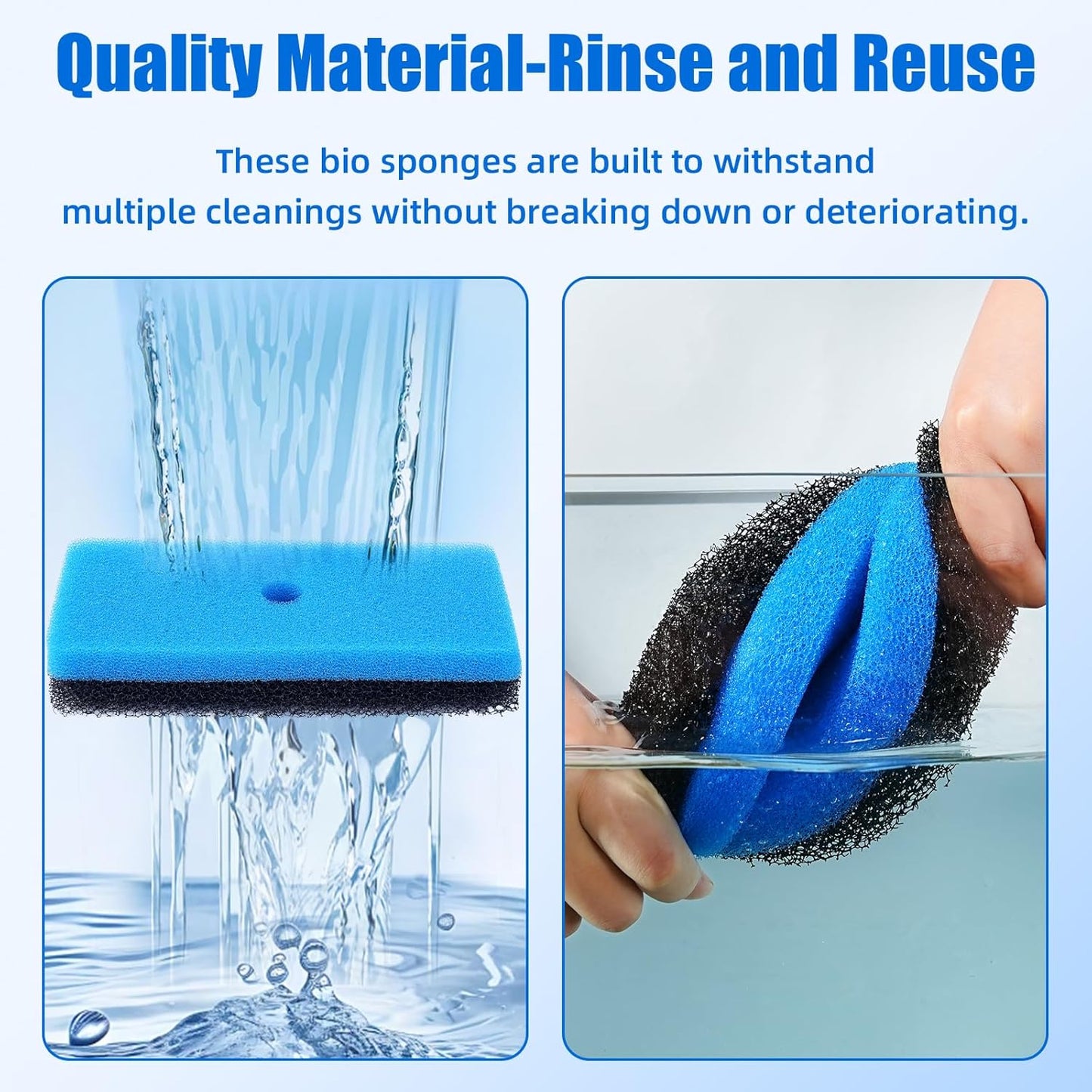 Replacement Pond Filter Pads Compatible with TotalPond 52231 and 52229 Pond Filter Box Sponge Filter Media V1258-DP02-D-187