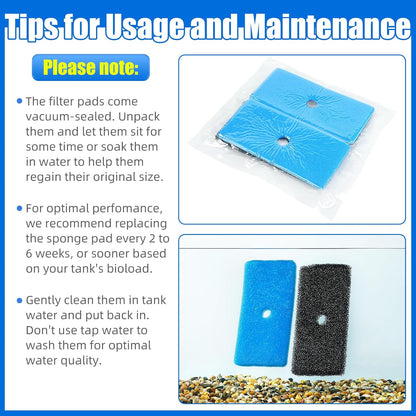 Replacement Pond Filter Pads Compatible with TotalPond 52231 and 52229 Pond Filter Box Sponge Filter Media V1258-DP02-D-187