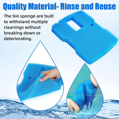 Replacement Sponge Filter Pad Compatible with VIVOHOME 530/660 GPH or CUF-6000 Pond Filter Pump Fountain V1258-DP02-D-188