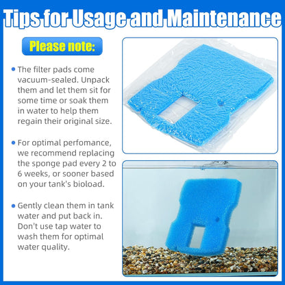 Replacement Sponge Filter Pad Compatible with VIVOHOME 530/660 GPH or CUF-6000 Pond Filter Pump Fountain V1258-DP02-D-188