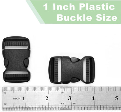 3pcs 1" Inner Dia. Plastic Buckles for Strap Replacement, Quick Side Release Buckles Outdoor Camping Backpack V1258-DP02-D-19