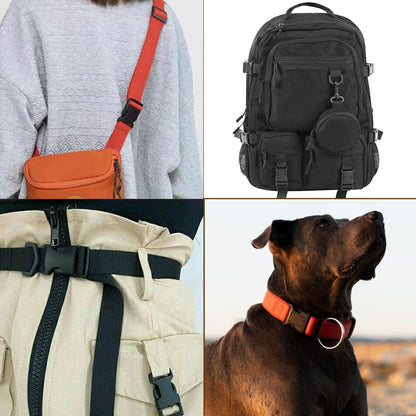 3pcs 1" Inner Dia. Plastic Buckles for Strap Replacement, Quick Side Release Buckles Outdoor Camping Backpack V1258-DP02-D-19