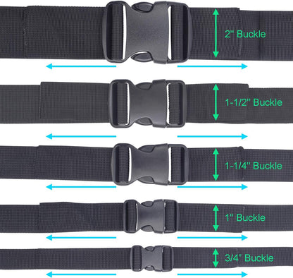3pcs 1" Inner Dia. Plastic Buckles for Strap Replacement, Quick Side Release Buckles Outdoor Camping Backpack V1258-DP02-D-19