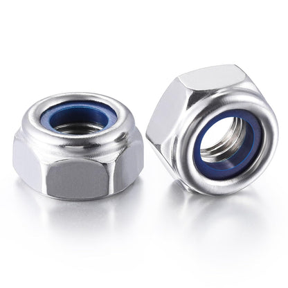(50pcs) M8 Self Clinching Nuts 304 Stainless Steel Self-Lock Nylon Inserted Hex Lock Nuts V1258-DP02-D-205