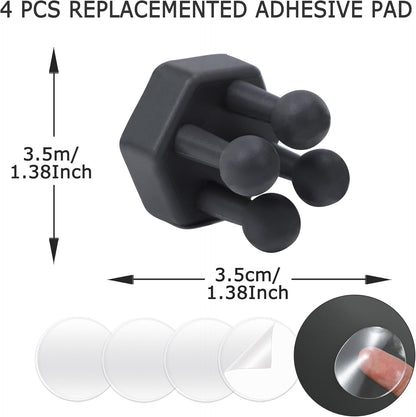 Silicone Toothbrh Holders for Bathroom - Adhesive Shower Toothbrh Holder Wall Mounted, Multi-Function Hook V1258-DP02-D-206