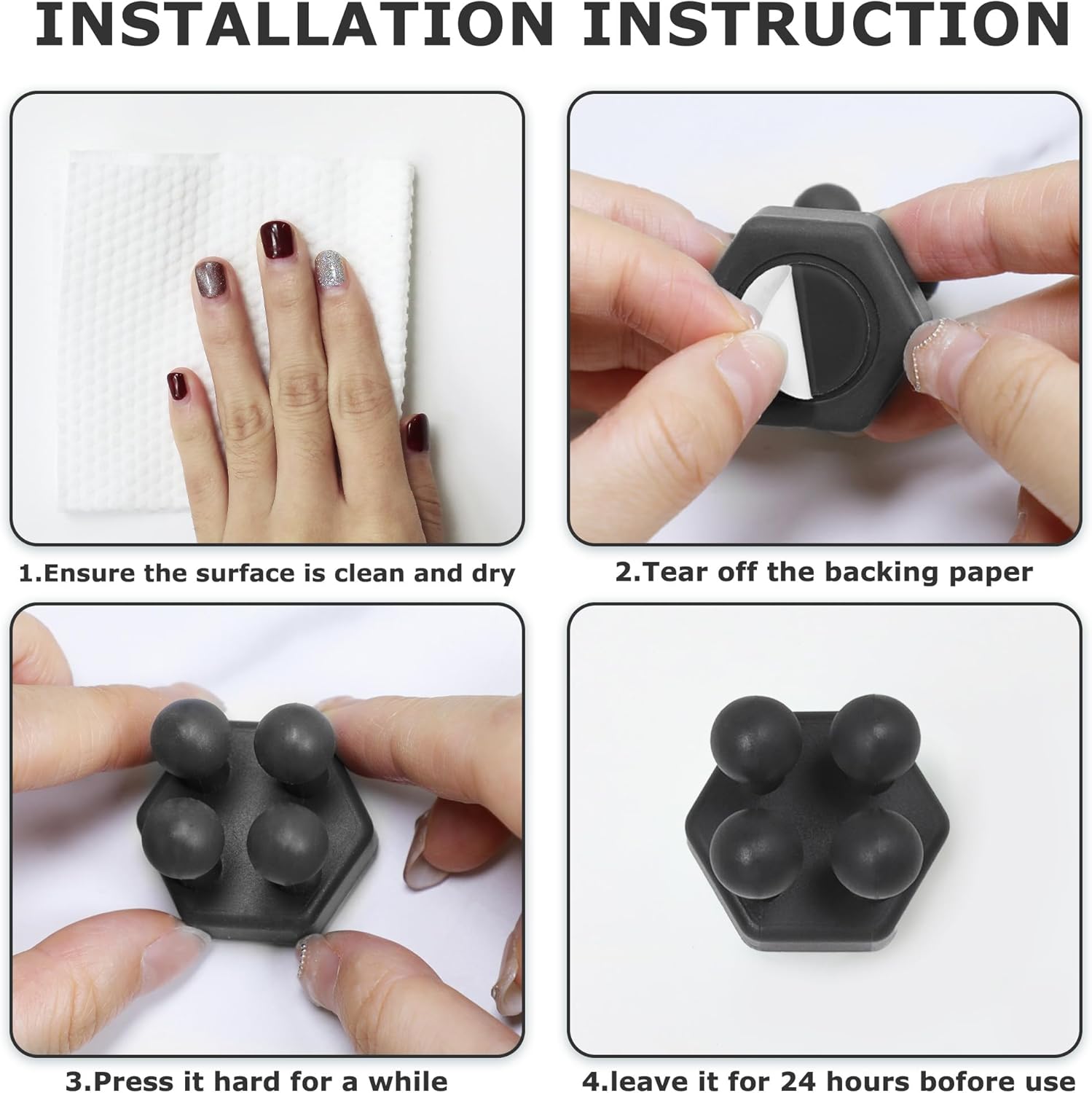 Silicone Toothbrh Holders for Bathroom - Adhesive Shower Toothbrh Holder Wall Mounted, Multi-Function Hook V1258-DP02-D-206