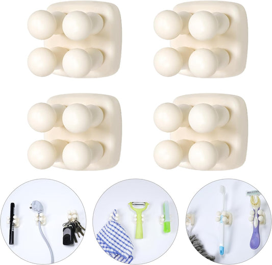 Silicone Toothbrh Holder Multi-Function Hook Waterproof self Adhesive Single Toothbrh Hook Plug Holder for V1258-DP02-D-207