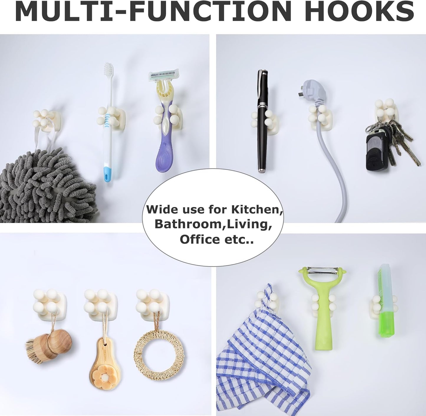 Silicone Toothbrh Holder Multi-Function Hook Waterproof self Adhesive Single Toothbrh Hook Plug Holder for V1258-DP02-D-207