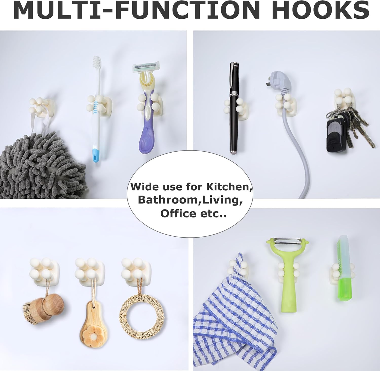 Silicone Toothbrh Holder Multi-Function Hook Waterproof self Adhesive Single Toothbrh Hook Plug Holder for V1258-DP02-D-207