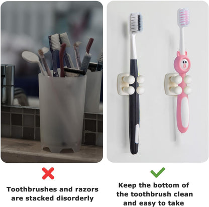Silicone Toothbrh Holder Multi-Function Hook Waterproof self Adhesive Single Toothbrh Hook Plug Holder for V1258-DP02-D-207
