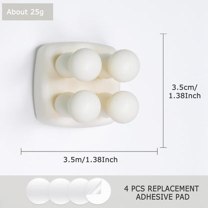 Silicone Toothbrh Holder Multi-Function Hook Waterproof self Adhesive Single Toothbrh Hook Plug Holder for V1258-DP02-D-207