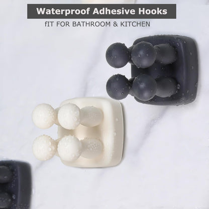 Silicone Toothbrh Holder Multi-Function Hook Waterproof self Adhesive Single Toothbrh Hook Plug Holder for V1258-DP02-D-207