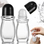 2PCS Glass Empty Roller Bottles with Plastic Roller Ball, Deodorant Roll On Bottles Containers Leak Proof V1258-DP02-D-231