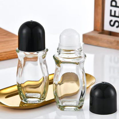 2PCS Glass Empty Roller Bottles with Plastic Roller Ball, Deodorant Roll On Bottles Containers Leak Proof V1258-DP02-D-231