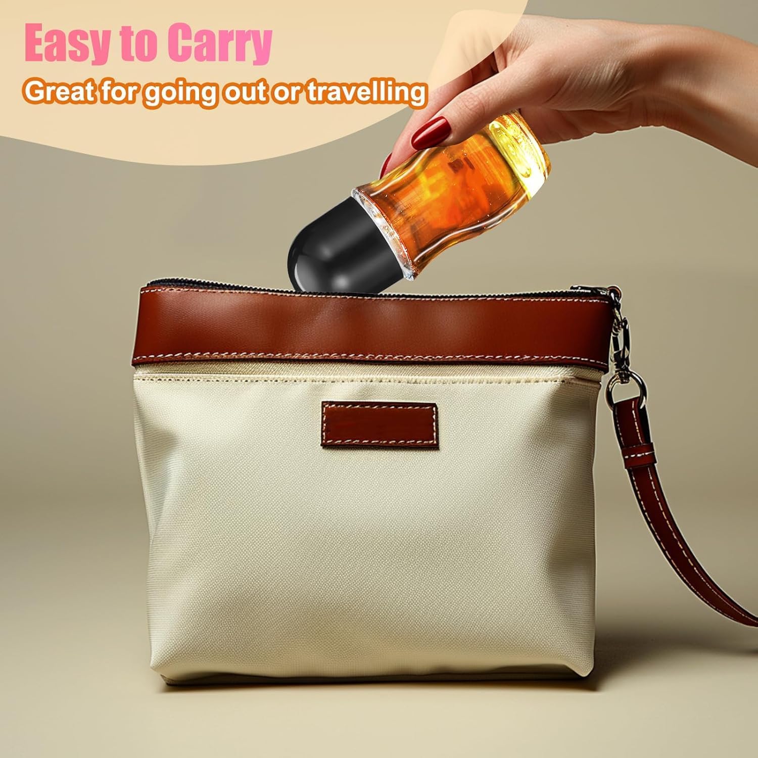 2PCS Glass Empty Roller Bottles with Plastic Roller Ball, Deodorant Roll On Bottles Containers Leak Proof V1258-DP02-D-231