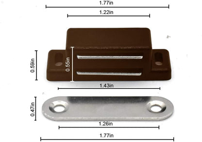 Cabinet Magnetic Latch - 12 Pack Brown Cabinet Door Magnets Catch for Closure Cupboards Drawers Kitchen V1258-DP02-D-234